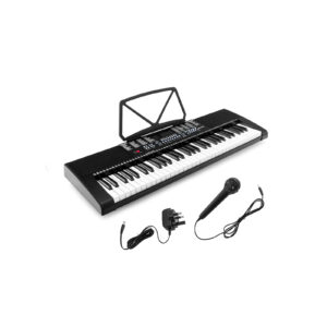 61-Key Electronic Keyboard with Microphone-Black