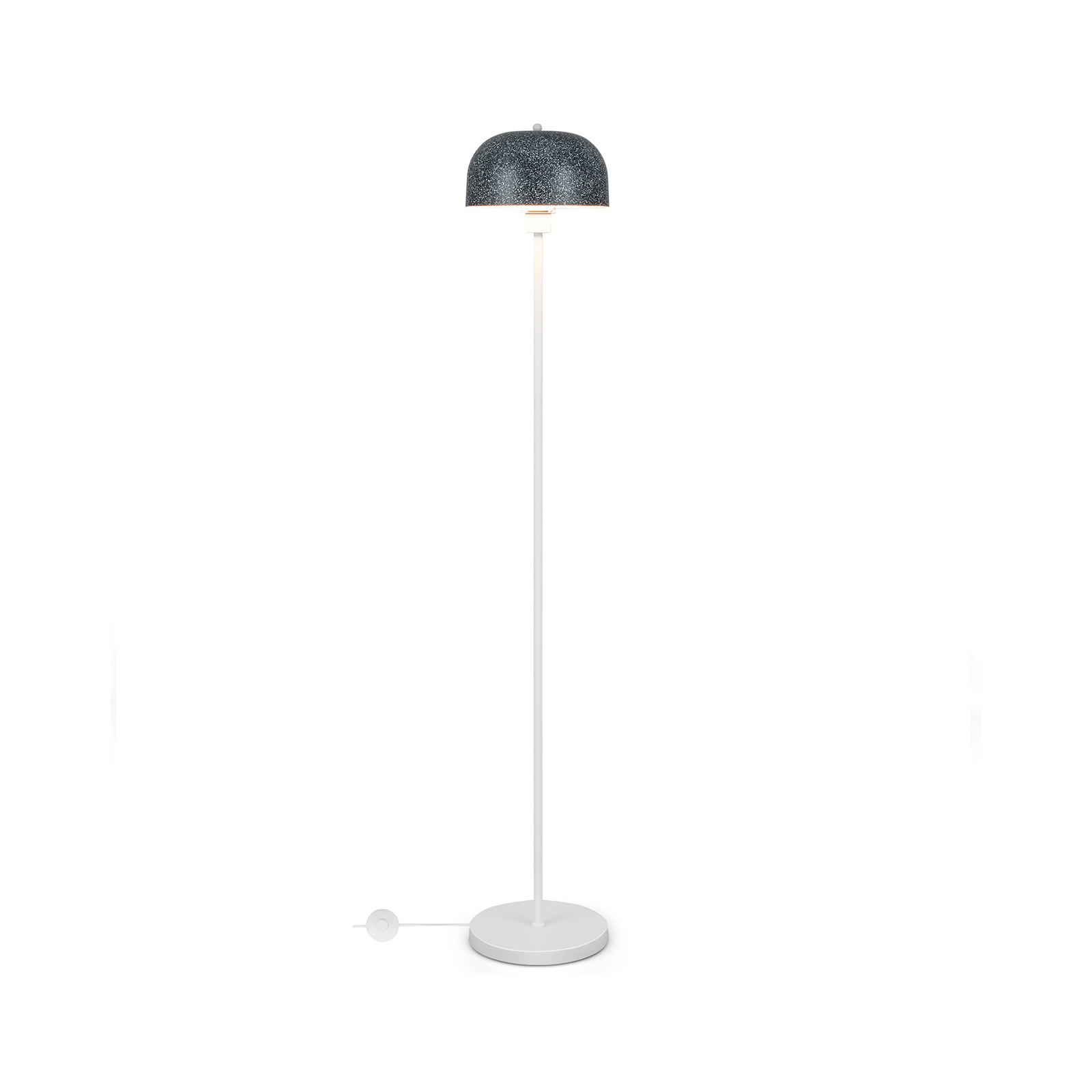 Modern Pole Floor Lamp with Lampshade and Foot Switch