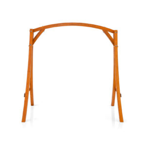 Patio Wood Swing Frame with Curved Arc Top