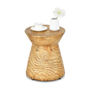 Tree Stump Outdoor Side Table-Hourglass
