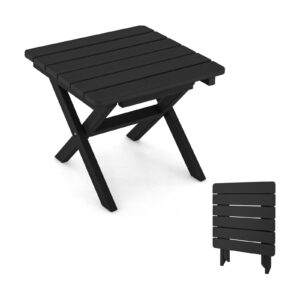 Outdoor Folding Side Table-Black