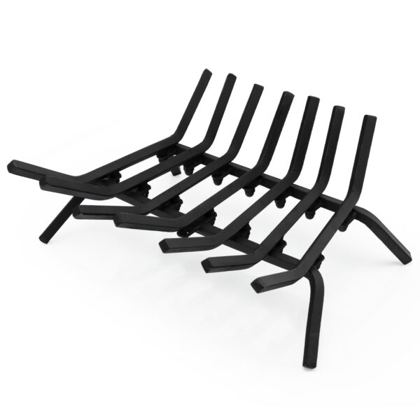 Outdoor Grill Fireplace Log Grate Holder with 7 Steel Bars-S