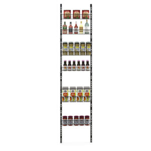 Over The Door Pantry Rack with Metal Wire Baskets and Hooks