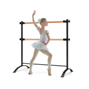 4 Feet Freestanding Ballet Barre with Height Adjustable-Black