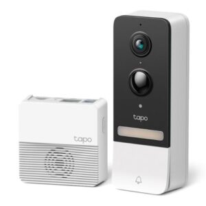 TP-LINK (TAPO D230S1) Smart Battery 2K 5MP Video Doorbell Kit w/ Hub