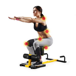 8-in-1 Squat Machine with Adjustable Cushion for Home Gym