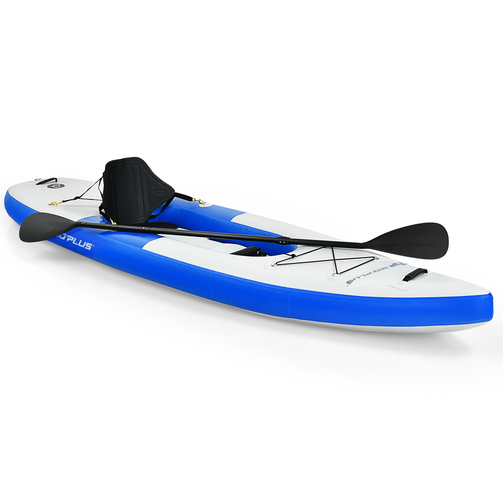 Inflatable Kayak with Adjustable Aluminum Oar for River Lake Sea-Blue