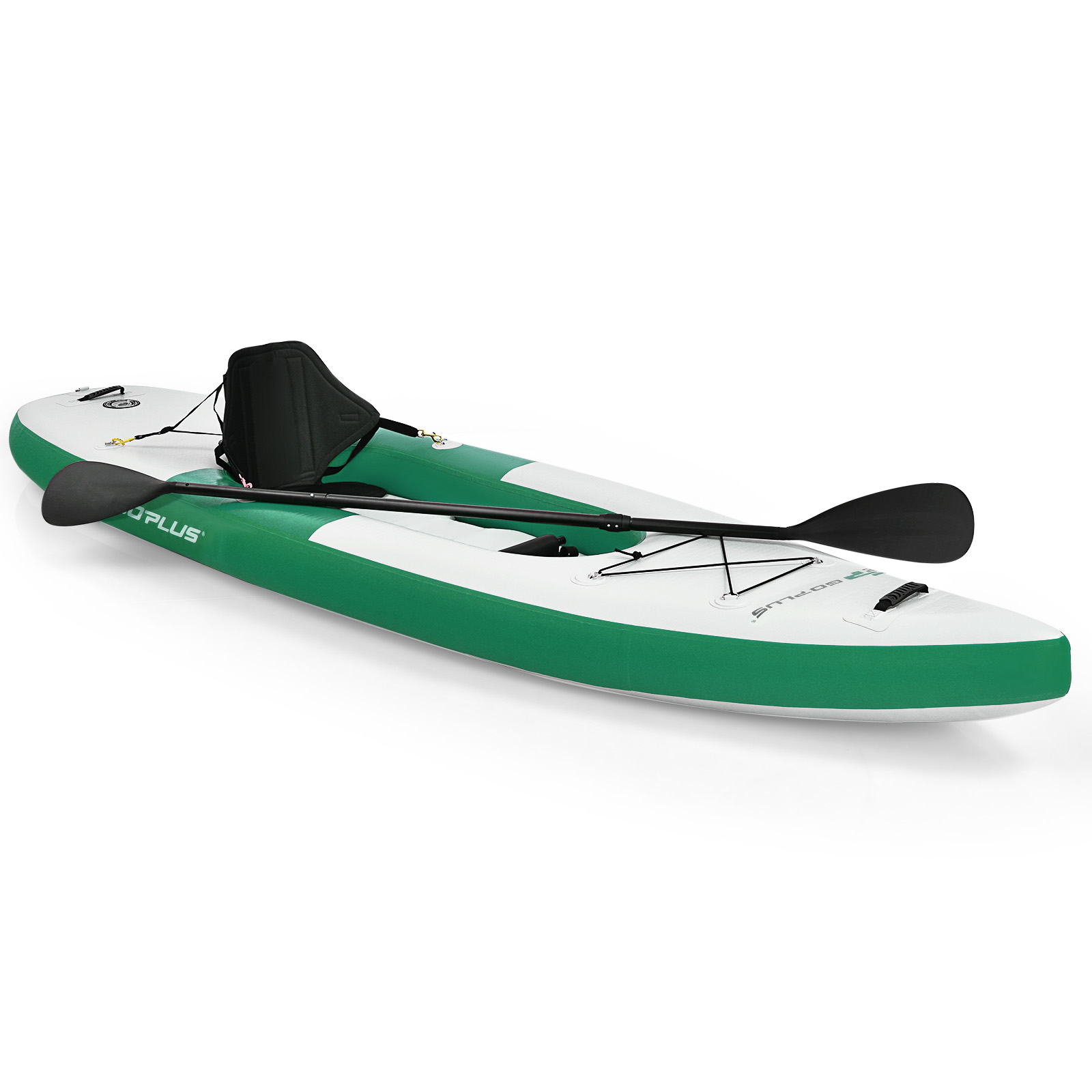 Inflatable Kayak with Adjustable Aluminum Oar for River Lake Sea-Green