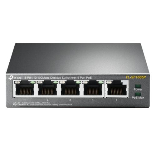 TP-LINK (TL-SF1005P) 5-Port 10/100 Unmanaged Desktop Switch