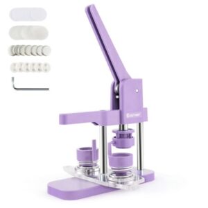 25 mm Button Maker Machine with 1000 Pieces Button Parts-Purple