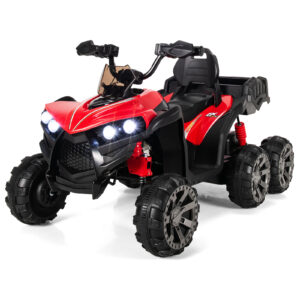 6 Wheels Kids Electric ATV with 4 Motors-Red