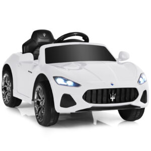 12V Electric Kids Ride On Car for 3+ Years Old Boys Girls-White