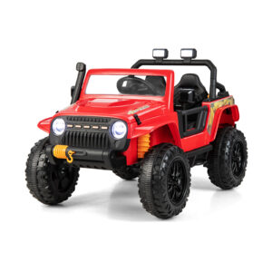 12V Kids Electric Ride on Car with Music and LED Lights-Red