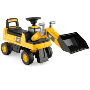 Kid's Ride-on Excavator with Adjustable Bucket-Yellow