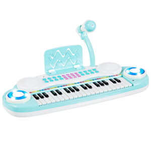37 Keys Electronic Musical Instrument with Microphone-Blue