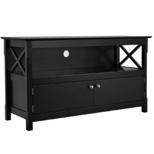 Wooden TV Stand for TVs up to 50 Inches-Black