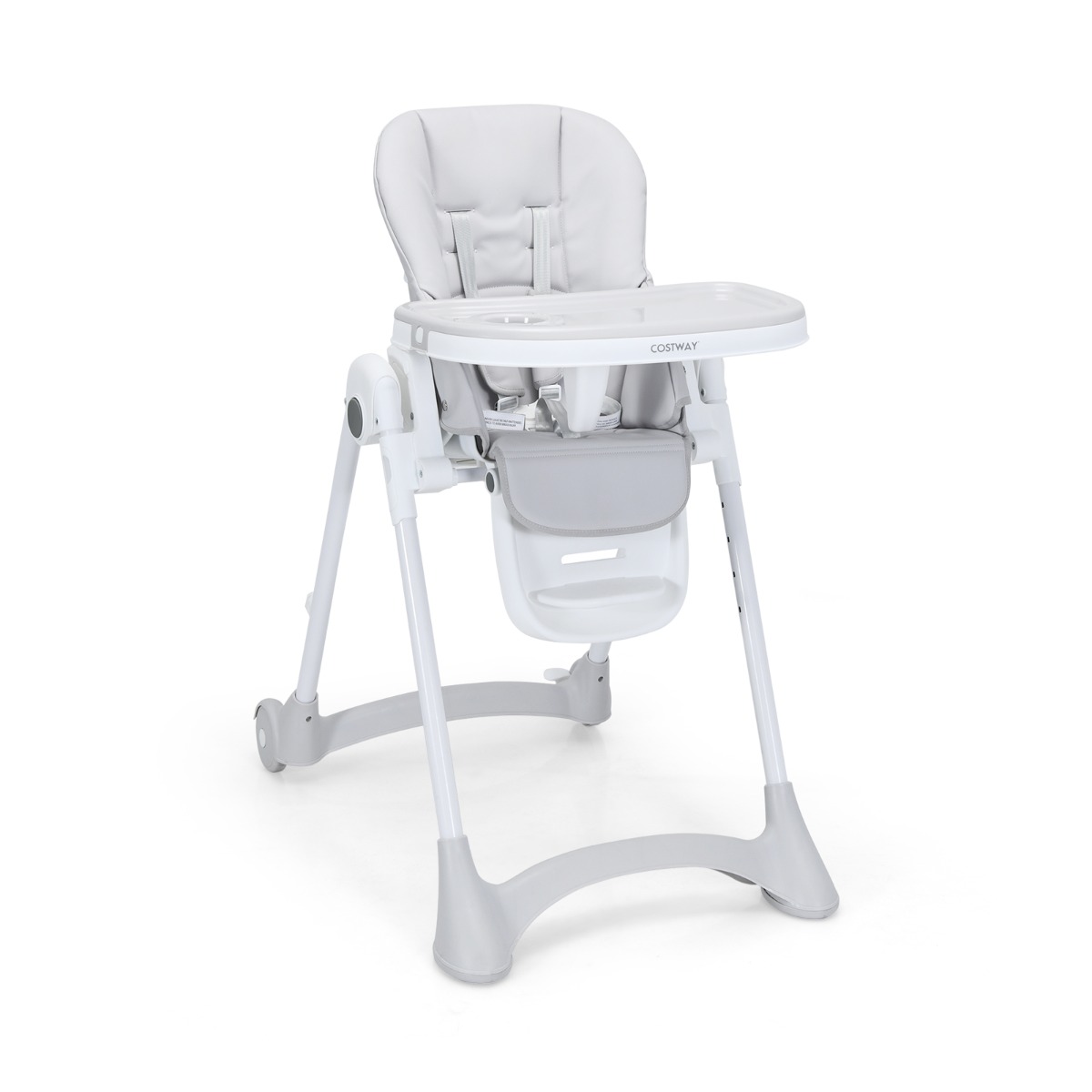 Height Adjustable Folding Highchair for Baby Toddler-Grey