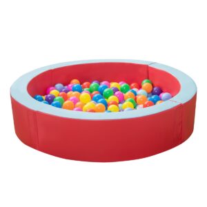 Foam Ball Pit with 50 Colorful Balls-Red
