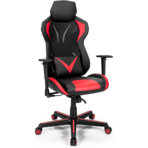 Ergonomic Gaming Chair with Tilting Function-Red