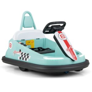 Electric kids Ride-on Bumper Car with 360° Spinning and Dual Motors-Navy