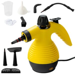 Multi-purpose Handheld Steam Cleaner with 9 Piece Accessories-Yellow