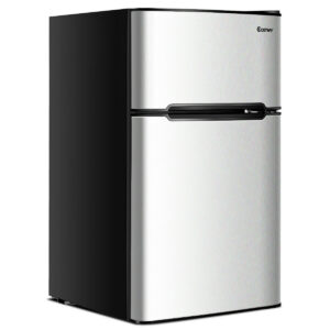 90L Freestanding Undercounter Refrigerator with 2 Reversible Door-Grey
