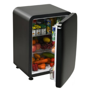 68L Compact Refrigerator with LED Light and Adjustable Thermostat-Black