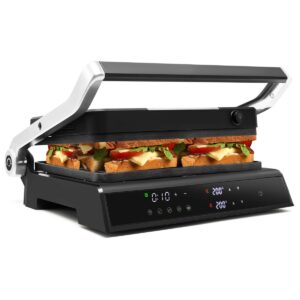 1200W Non-Stick Electric Grill with Adjustable Temperature