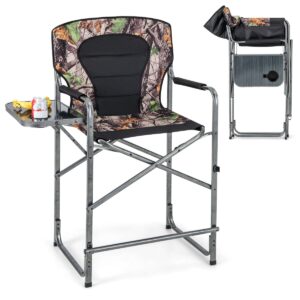 Folding Tall Hunting Chair with Side Table