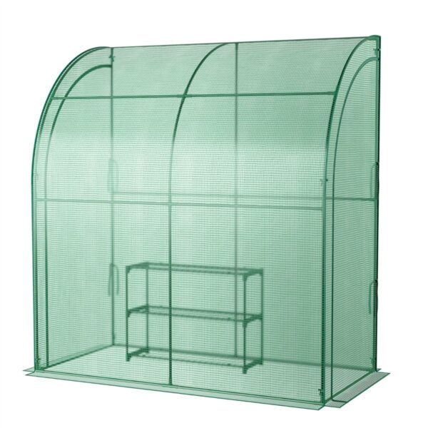 200 x 100 x 215cm Walk in Greenhouse with 3-Tier Plant Stand