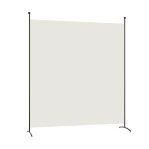 Single Panel Room Divider with Curved Support Feet-White