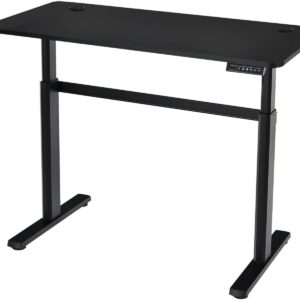 Ergonomic Computer Table and Workstation With USB Charging Port-Black