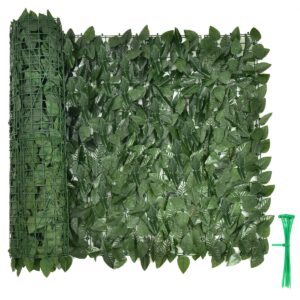3 x 1M Artificial Hedge Ivy Leaf with Leaves for Garden-Size 1