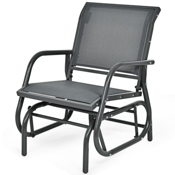 Outdoor Single Swing Glider Rocking Chair for Backyard