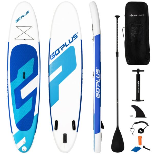 11FT Inflatable Stand Up Paddle Board with Hand Pump-Navy Blue