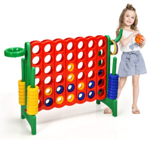 Giant Connect 4 Game Jumbo with 42 Rings-Green