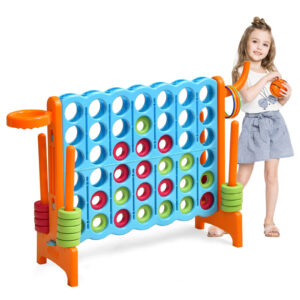 Giant Connect 4 Game Jumbo with 42 Rings-Orange