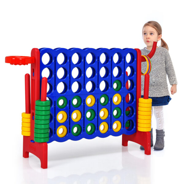 Giant Connect 4 Game Jumbo with 42 Rings-Red