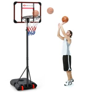 Basketball Hoop and Goal Set with Wheel for Basketball Gym