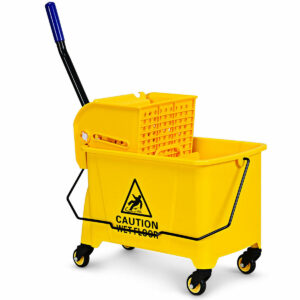 Commercial Mop Bucket with Mop Holder and Wringer for Household-Size 1