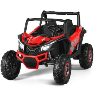 12V Electric Car With Music Remote Control and 2 Seats for Kids-Red
