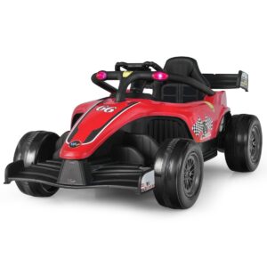 12V Battery Powered Kids Ride on Car with Remote Control and MP3 Music-Red