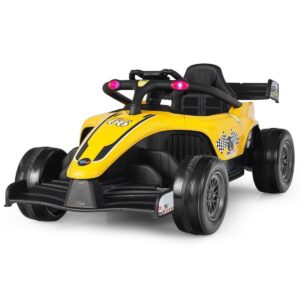 12V Battery Powered Kids Ride on Car with Remote Control and MP3 Music-Yellow