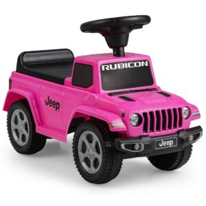 Licensed Jeep Ride On Push Car with Steering Wheel and Engine Sound for Ages 18-36 Months-Pink