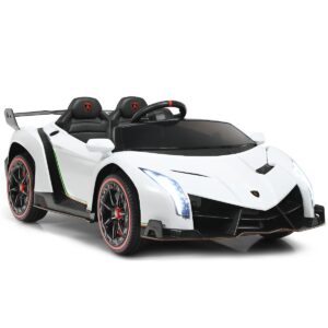 Kids Ride On Car with 2.4G Remote Control-White