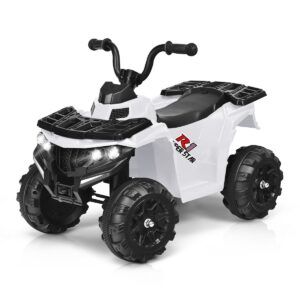 All Terrain Electric Quad Bike for Kids with MP3 and USB-White
