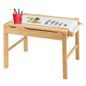Wooden Children Activity Table with Reversible Tabletop-Natural