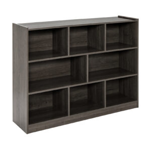3-Tier Open Bookcase 8-Cube Floor Standing Storage Shelves Display Cabinet-Grey