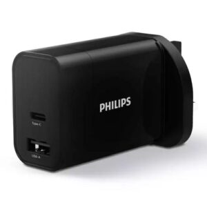 Philips 3-pin Wall Plug USB-C & USB-A Charger