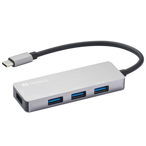 Sandberg External 4-Port USB-A Hub - USB-C Male